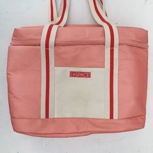 L Space Coastal Cooler Insulated Bag Salmon Pink Tote Beach Bag Lunch